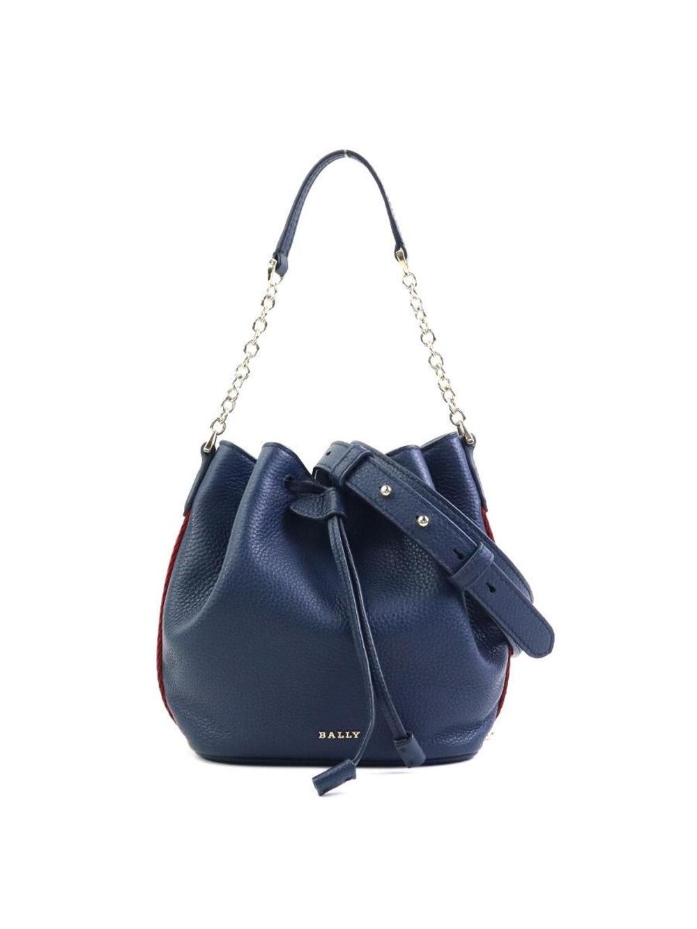 Auth Bally Shoulder Bag Handbag Navy #336799B16B